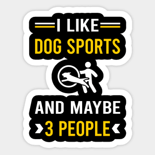 3 People Dog Sport Sticker